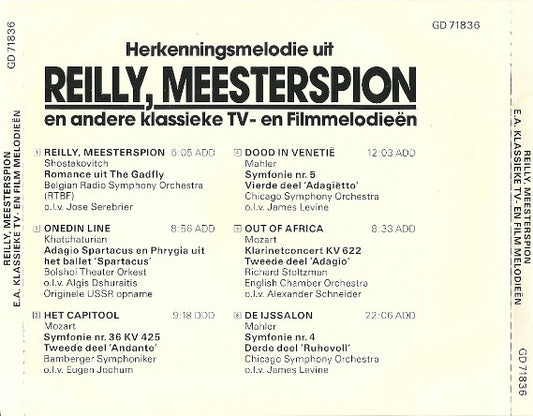 Various : Herkenningsmelodie Uit Reilly, Meesterspion En Andere Klassieke TV - En Filmmelodieën (CD, Album, Comp)
