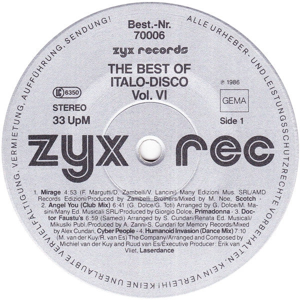 Various : The Best Of Italo-Disco Vol. 6 (2xLP, Comp)