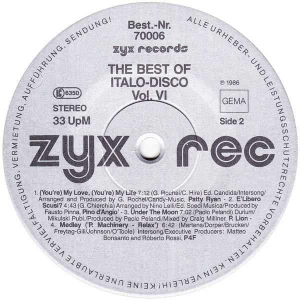 Various : The Best Of Italo-Disco Vol. 6 (2xLP, Comp)