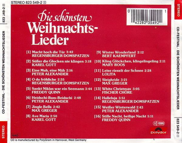 Various : CD-Festival - Die Schönsten Weihnachtslieder (CD, Comp)