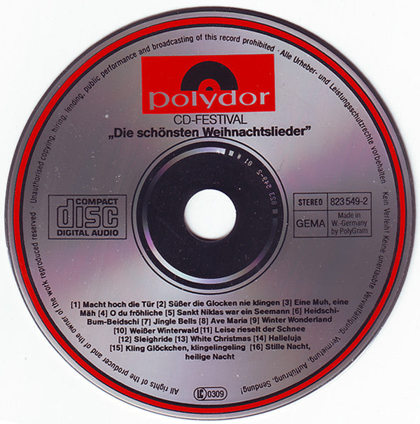 Various : CD-Festival - Die Schönsten Weihnachtslieder (CD, Comp)