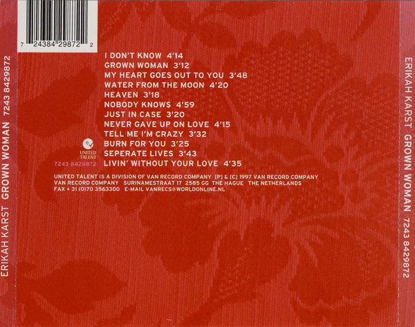 Erikah Karst : Grown Woman (CD, Album)