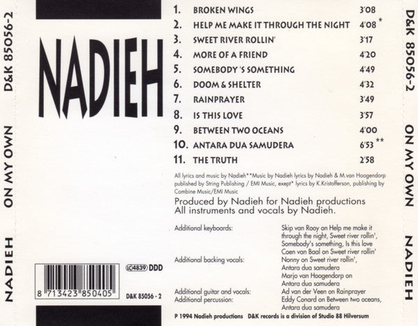 Nadieh : On My Own (CD, Album)