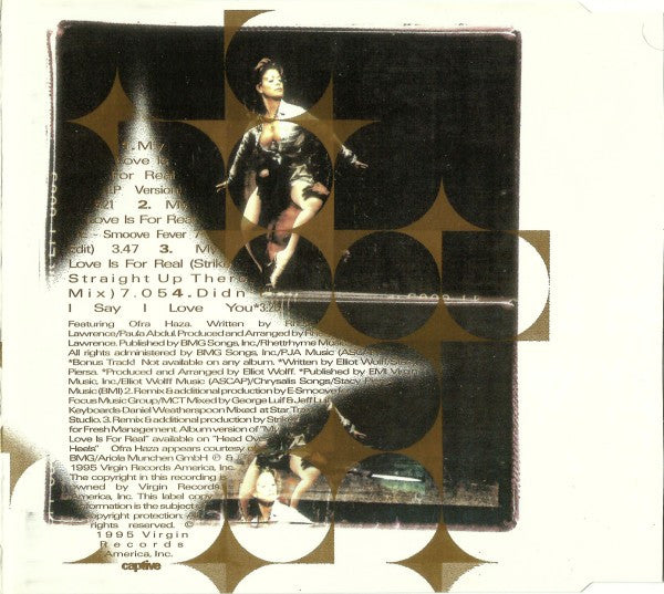 Paula Abdul : My Love Is For Real (CD, Single)