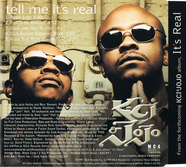 K-Ci & JoJo : Tell Me It's Real (CD, Maxi)