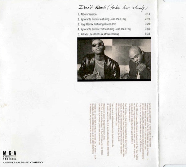 K-Ci & JoJo : Don't Rush (Take Love Slowly) (CD, Maxi)
