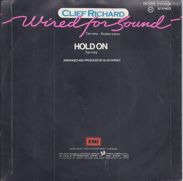 Cliff Richard : Wired For Sound (7", Single)