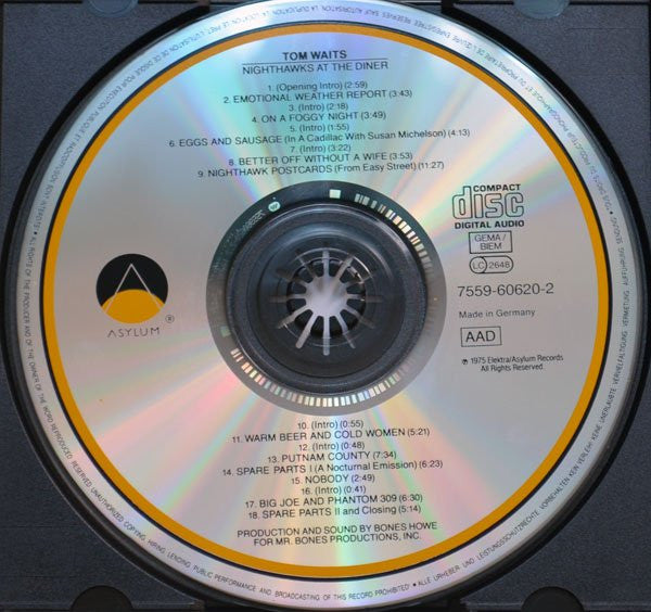 Tom Waits : Nighthawks At The Diner (CD, Album, RE)