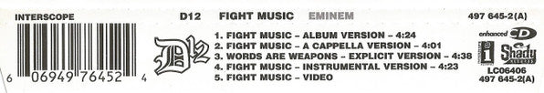 D12 : Fight Music (CD, Maxi, Enh, Emi)