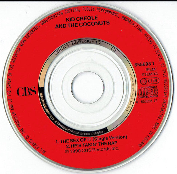 Kid Creole And The Coconuts : The Sex Of It (CD, Mini, Single, Hol)