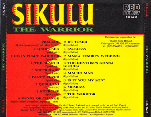 The Cast Of "Sikulu, The Warrior" European Tour Production, Bertha Egnos, Gail Lakier : Sikulu, The Warrior (CD)
