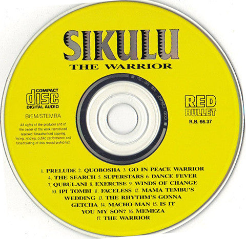 The Cast Of "Sikulu, The Warrior" European Tour Production, Bertha Egnos, Gail Lakier : Sikulu, The Warrior (CD)