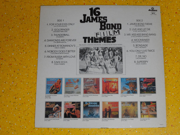 The Studio London Orchestra : 16 James Bond Film Themes (LP, Album)