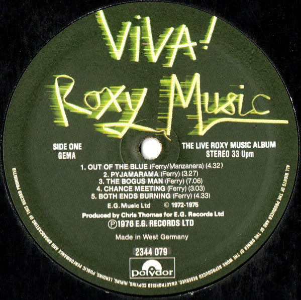Roxy Music : Viva ! The Live Roxy Music Album (LP, Album, RE, PRS)