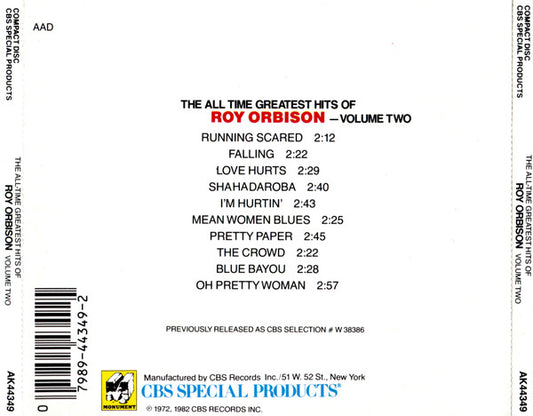 Roy Orbison : The All-Time Greatest Hits Of Roy Orbison - Volume Two (CD, Comp)