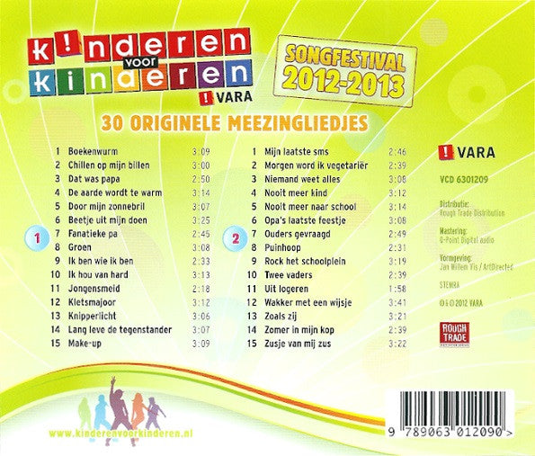 Kinderen voor Kinderen : Songfestival 2012-2013 (2xCD, Comp)
