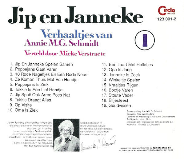 Annie M.G. Schmidt : Jip En Janneke - Verhaaltjes Van Annie M.G. Schmidt (CD, Album)