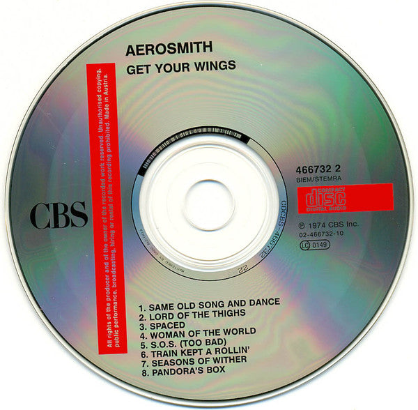 Aerosmith : Get Your Wings (CD, Album, RE)