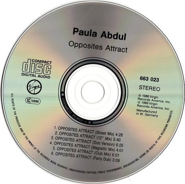 Paula Abdul : Opposites Attract (CD, Single)