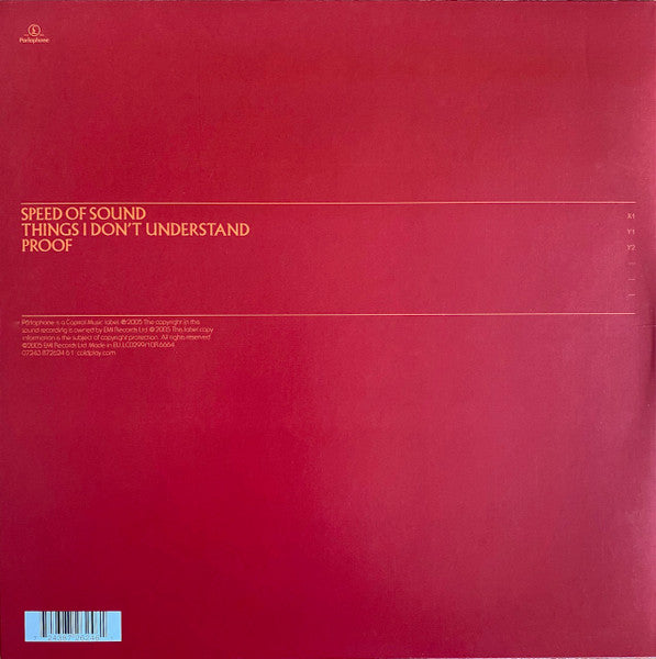 Coldplay : Speed Of Sound (10", Ltd, Cle)