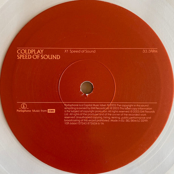 Coldplay : Speed Of Sound (10", Ltd, Cle)