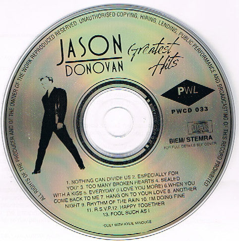 Jason Donovan : Greatest Hits (CD, Comp)