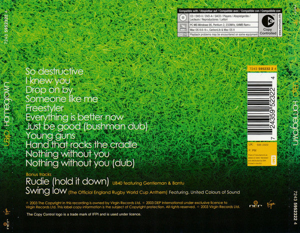 UB40 : Homegrown (CD, Album, Copy Prot.)