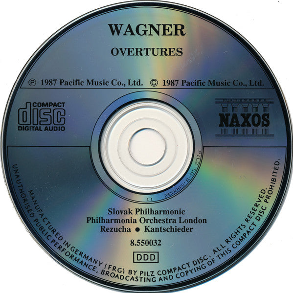 Richard Wagner, Slovak Philharmonic Orchestra, Philharmonia Orchestra, Bystrík Režucha, Paul Kantschieder : Overtures (CD)