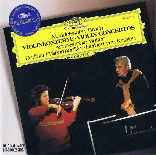 Felix Mendelssohn-Bartholdy · Max Bruch - Anne-Sophie Mutter, Berliner Philharmoniker · Herbert von Karajan : Violinkonzerte = Violin Concertos (CD, Album, RE, RM)