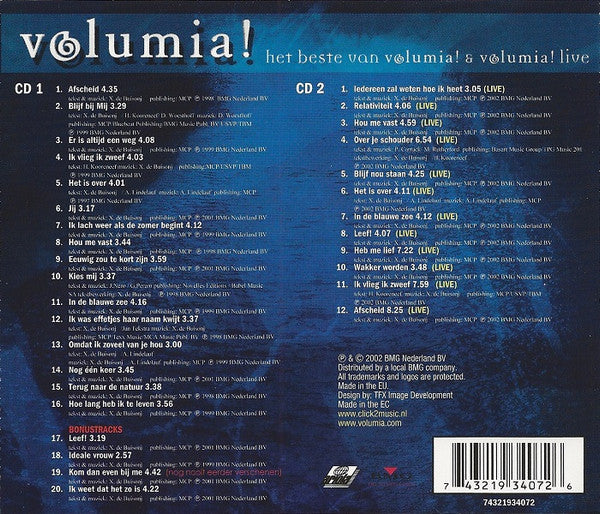 Volumia! : Het Beste Van Volumia! & Volumia! Live (2xCD, Comp)