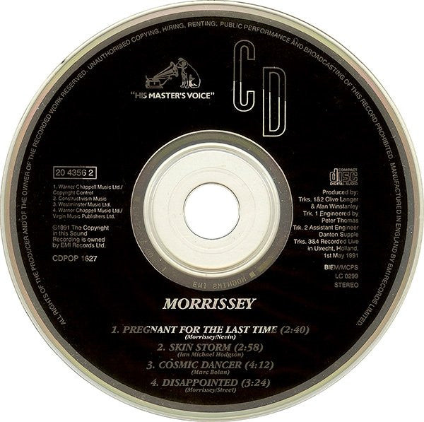 Morrissey : Pregnant For The Last Time (CD, Single)