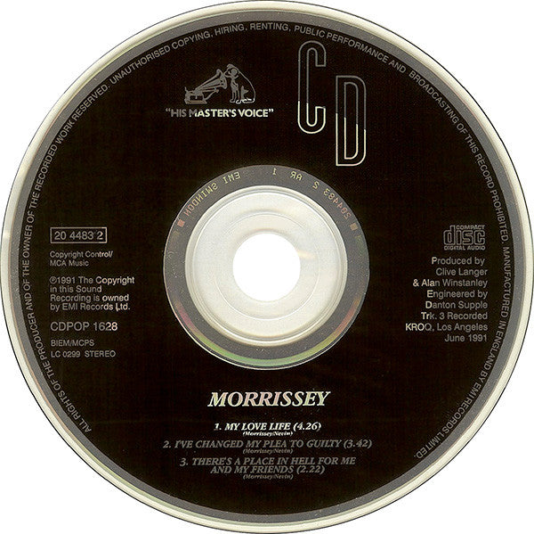 Morrissey : My Love Life (CD, Single)