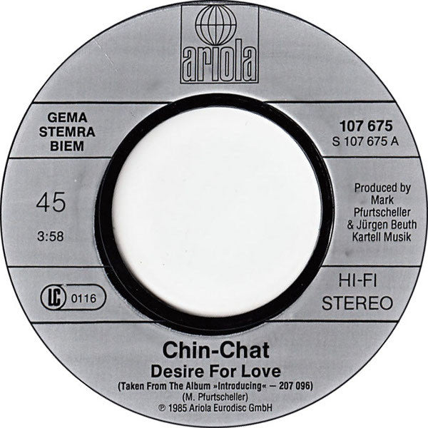 Chin-Chat : Desire For Love (7", Single)