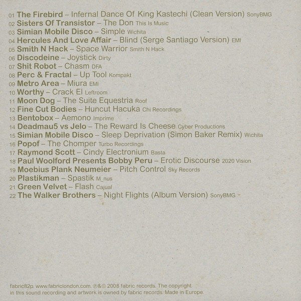 Simian Mobile Disco : FabricLive.41 (CD, Mixed, Promo, Car)