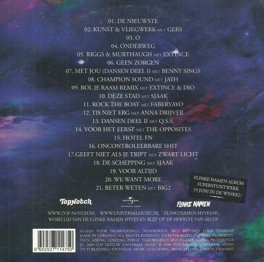 Flinke Namen : Kunst & Vliegwerk: De Mixtape (CD, Mixed, Promo, Car)