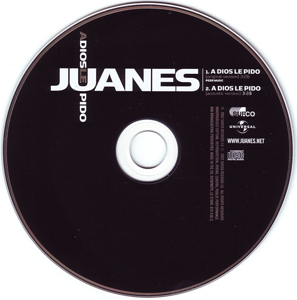 Juanes : A Dios Le Pido (CD, Single)