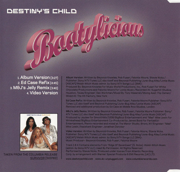 Destiny's Child : Bootylicious (CD, Maxi, Enh)