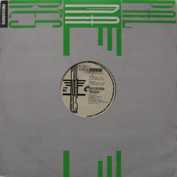 Ben D'Rivera : Invidia (12")