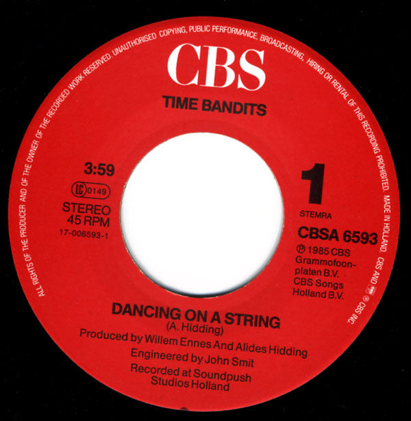Time Bandits : Dancing On A String (7", Single)