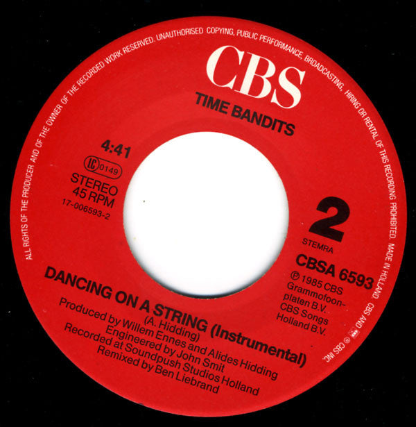 Time Bandits : Dancing On A String (7", Single)