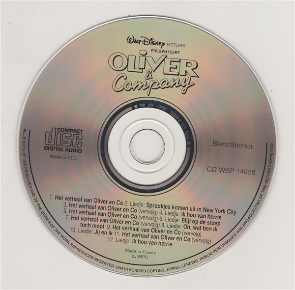 Various : Walt Disney Pictures Presenteert: Oliver & Company (CD, Album)