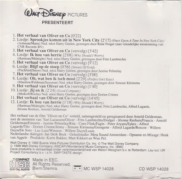 Various : Walt Disney Pictures Presenteert: Oliver & Company (CD, Album)