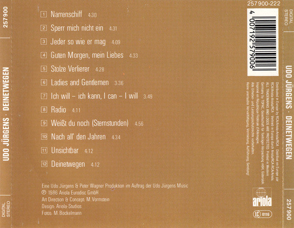 Udo Jürgens : Deinetwegen (CD, Album)