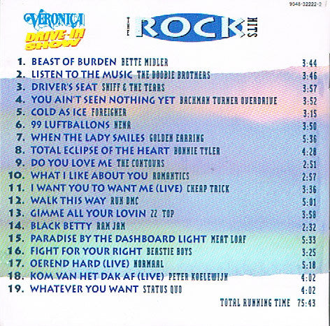 Various : Het Beste Uit 25 Jaar Veronica Drive-In Show - The Rock Hits (CD, Comp)