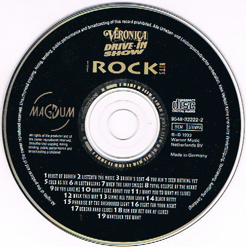Various : Het Beste Uit 25 Jaar Veronica Drive-In Show - The Rock Hits (CD, Comp)