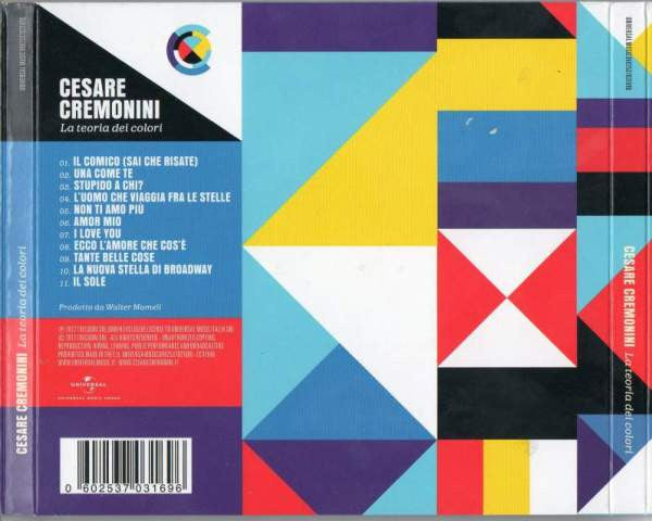 Cesare Cremonini : La Teoria Dei Colori (CD, Album)