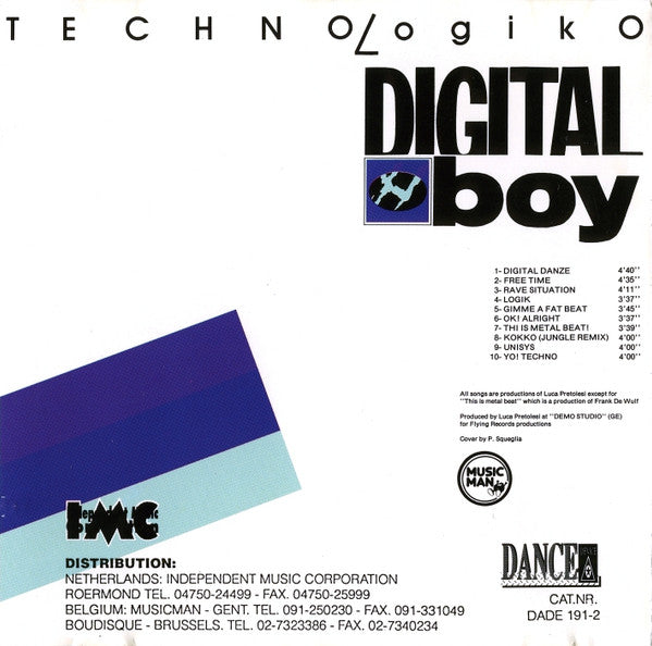 Digital Boy : Technologiko (CD, Album)
