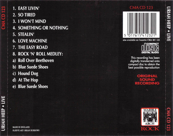 Uriah Heep : Live (CD, Album, RE)