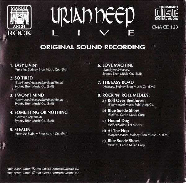 Uriah Heep : Live (CD, Album, RE)