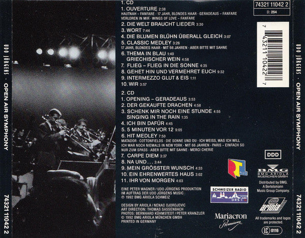 Udo Jürgens : Open Air Symphony (2xCD, Album)